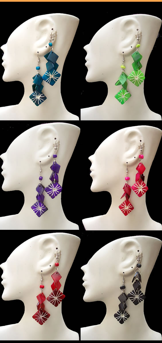 6 Bull Horn Earrings